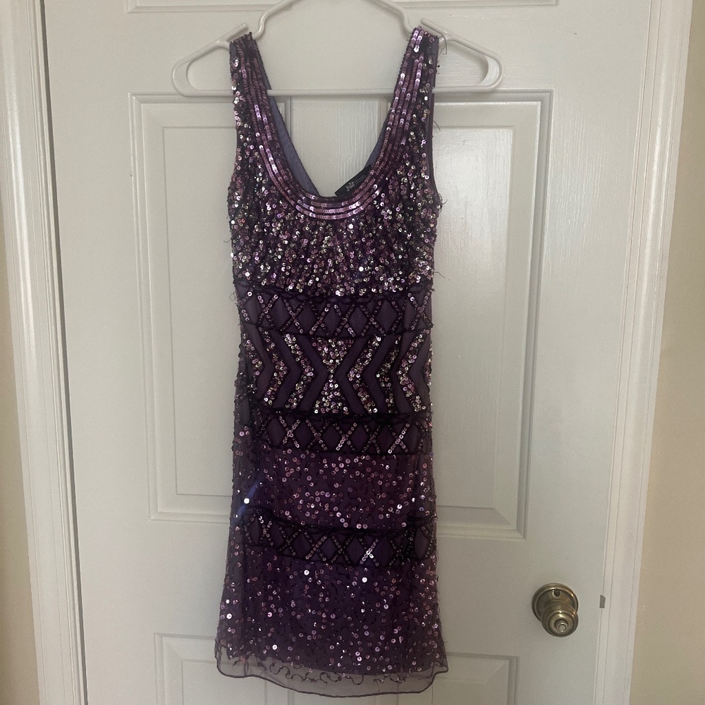 Purple Sequin Dress
